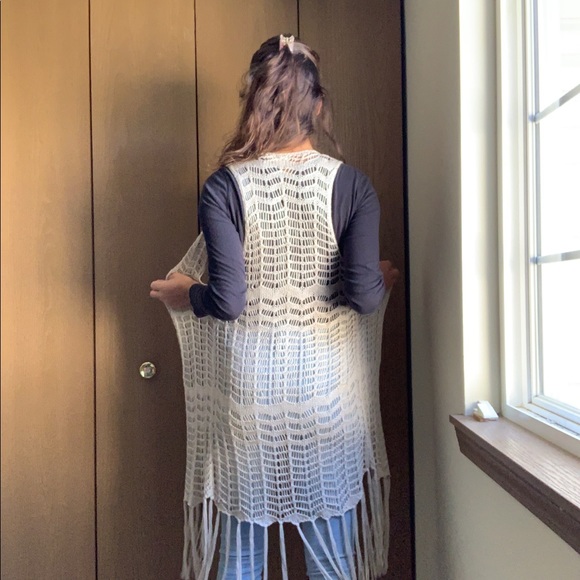 Boho, Cream, Knitted, Spring Cardigan - Picture 4 of 5